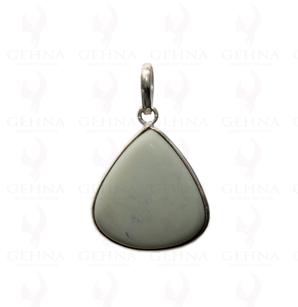 Gaspeite Gemstone Studded Pendant In .925 Silver Overlay GP4359