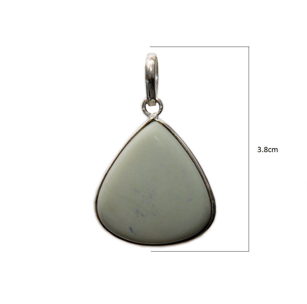 Gaspeite Gemstone Studded Pendant In .925 Silver Overlay GP4359