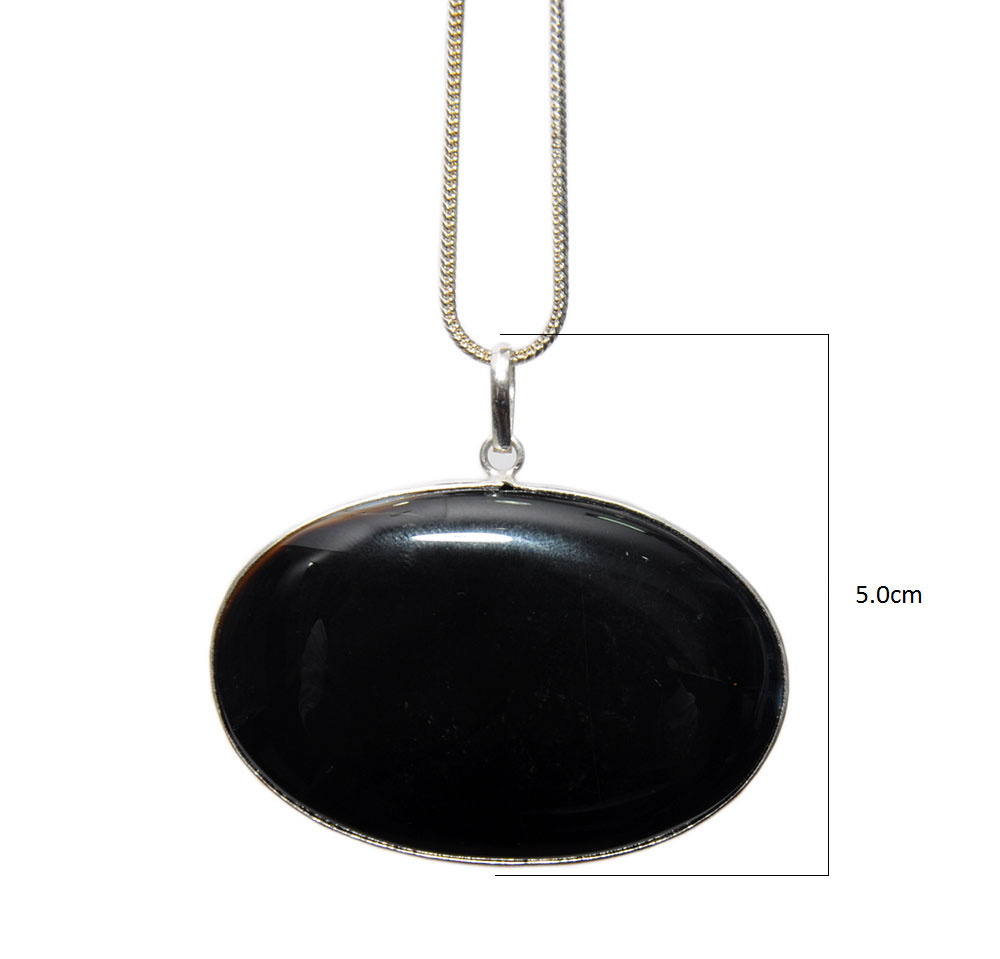Onyx Gemstone Studded Pendant Made In .925 Silver Overlay GP4382