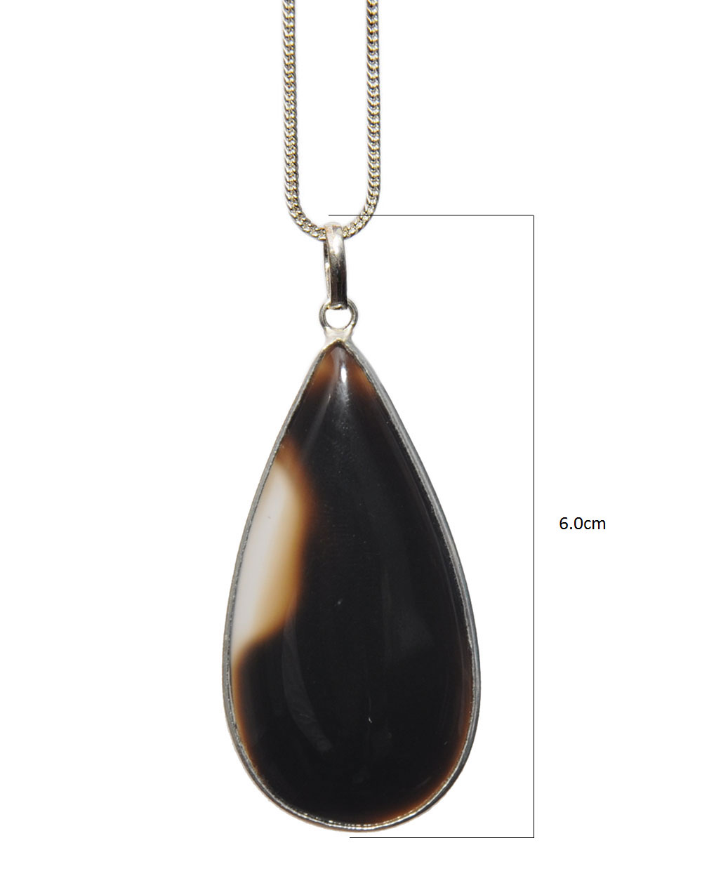 Onyx Gemstone Studded Pendant Made In .925 Silver Overlay GP4421