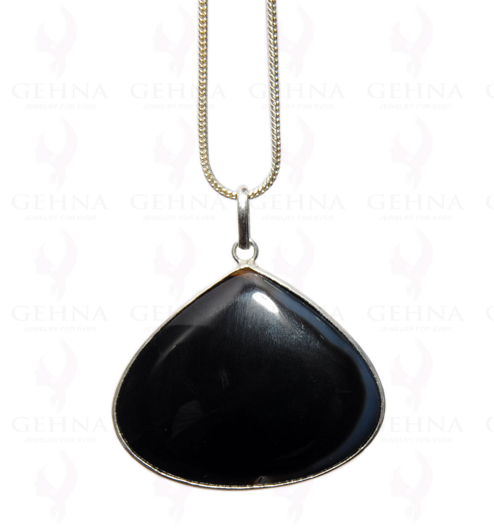 Onyx Gemstone Studded Pendant Made In .925 Silver Overlay GP4430