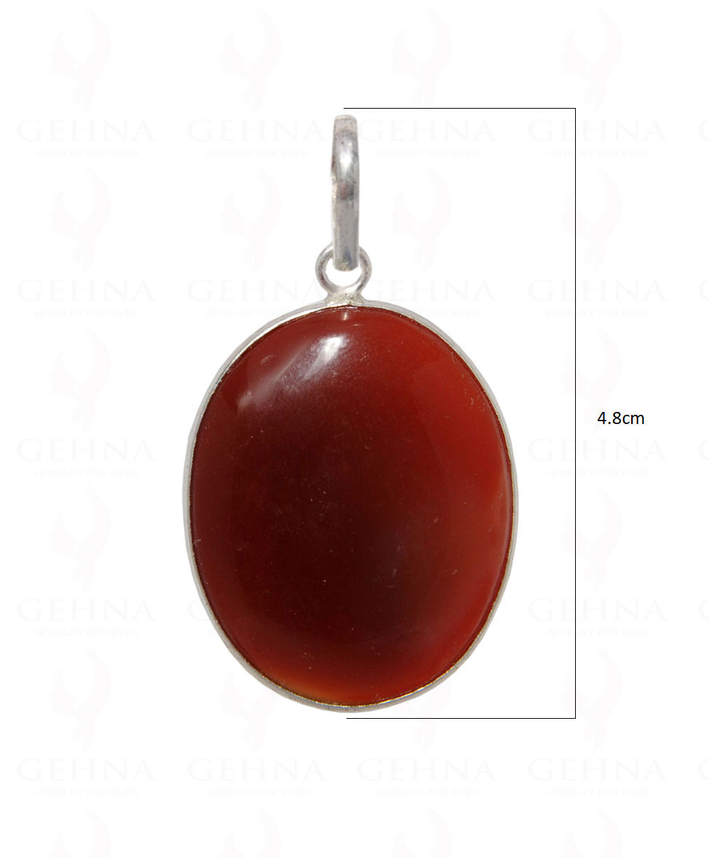 Carnelian Gemstone Pendant In .925 Silver Overlay GP4450