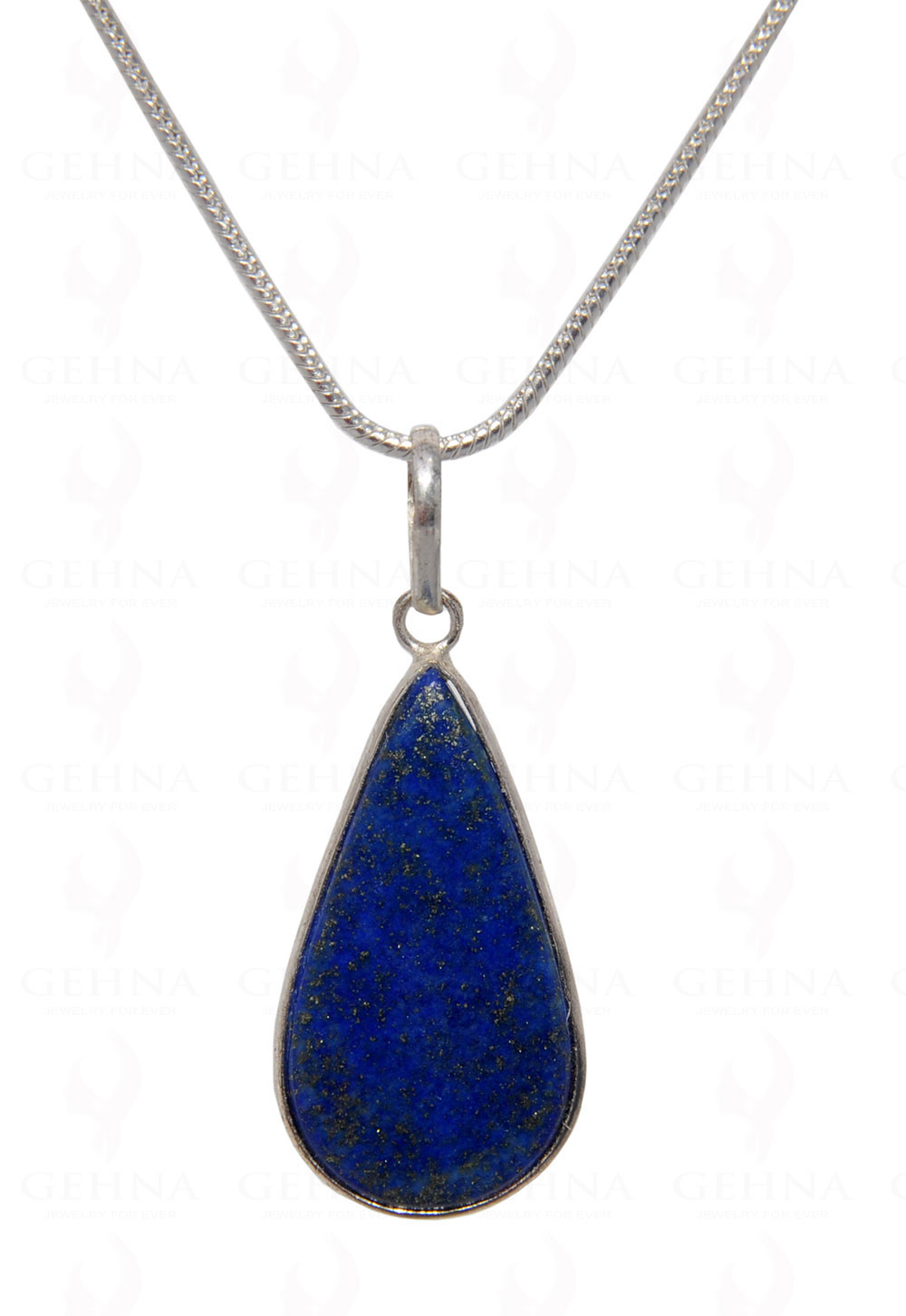 Lapis Lazuli Gemstone Pendant In .925 Silver Overlay GP4451
