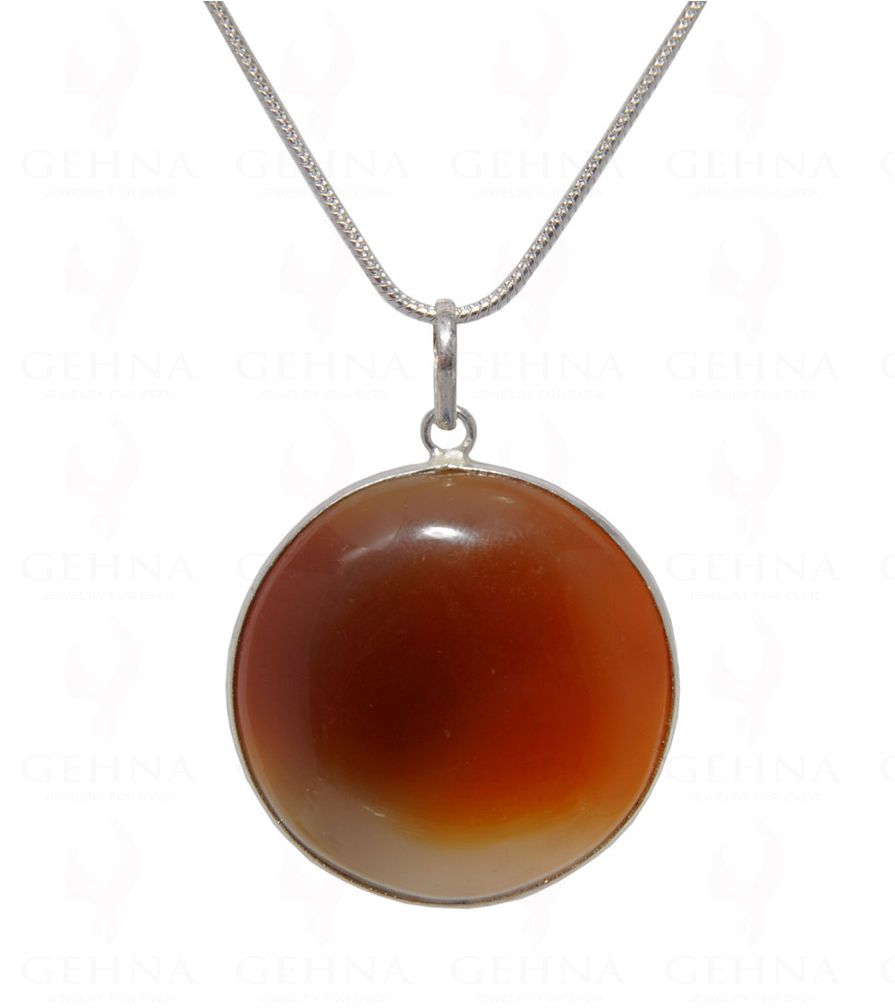 Carnelian Gemstone Pendant In .925 Silver Overlay GP4452