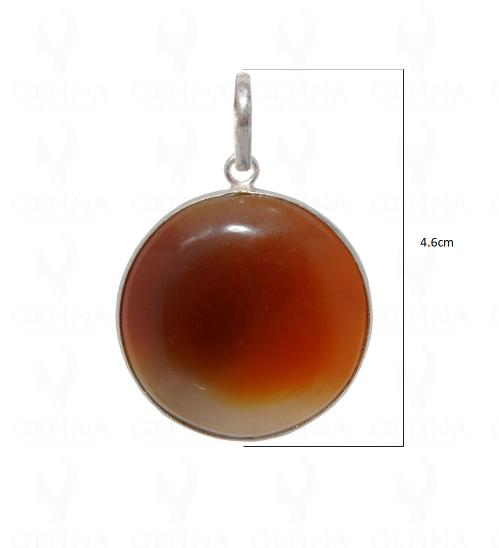 Carnelian Gemstone Pendant In .925 Silver Overlay GP4452