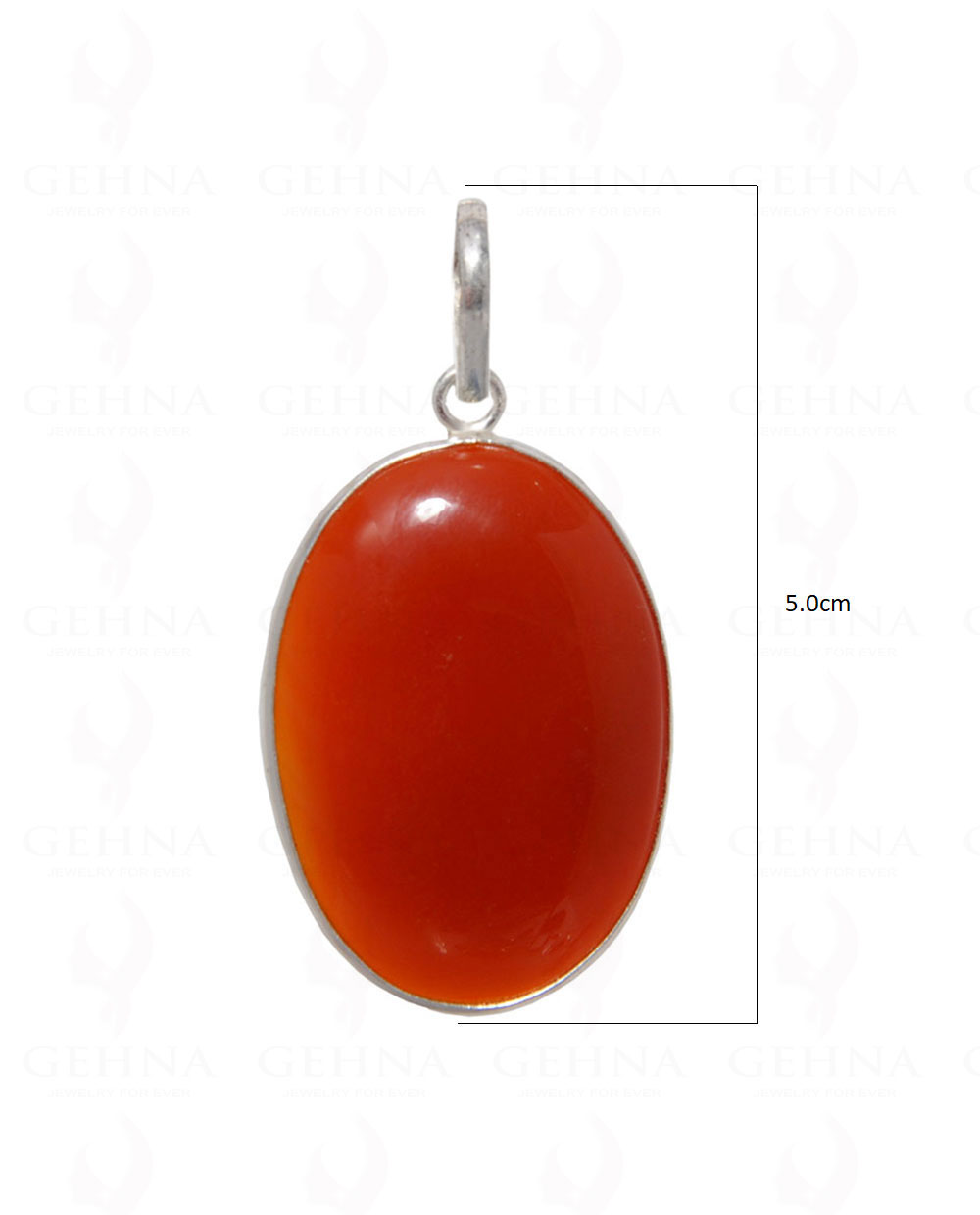 Carnelian Gemstone Pendant In .925 Silver Overlay GP4455