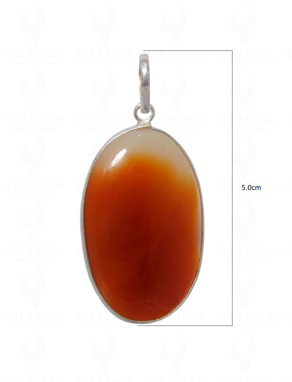 Carnelian Gemstone Pendant In .925 Silver Overlay GP4458