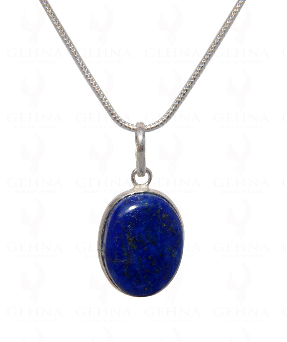 Lapis Lazuli Gemstone Pendant In .925 Silver Overlay GP4460