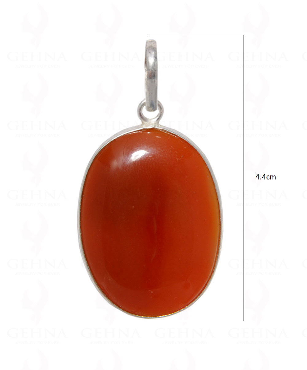 Carnelian Gemstone Pendant In .925 Silver Overlay GP4461