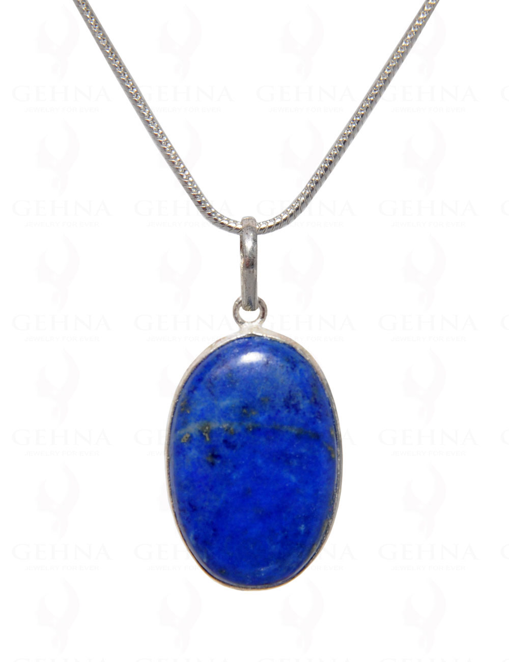 Lapis Lazuli Gemstone Pendant In .925 Silver Overlay GP4463