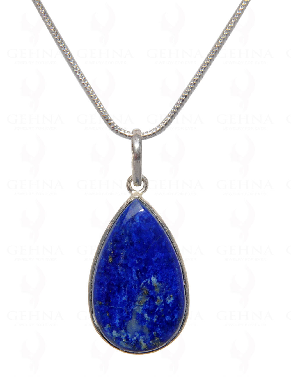 Lapis Lazuli Gemstone Pendant In .925 Silver Overlay GP4464