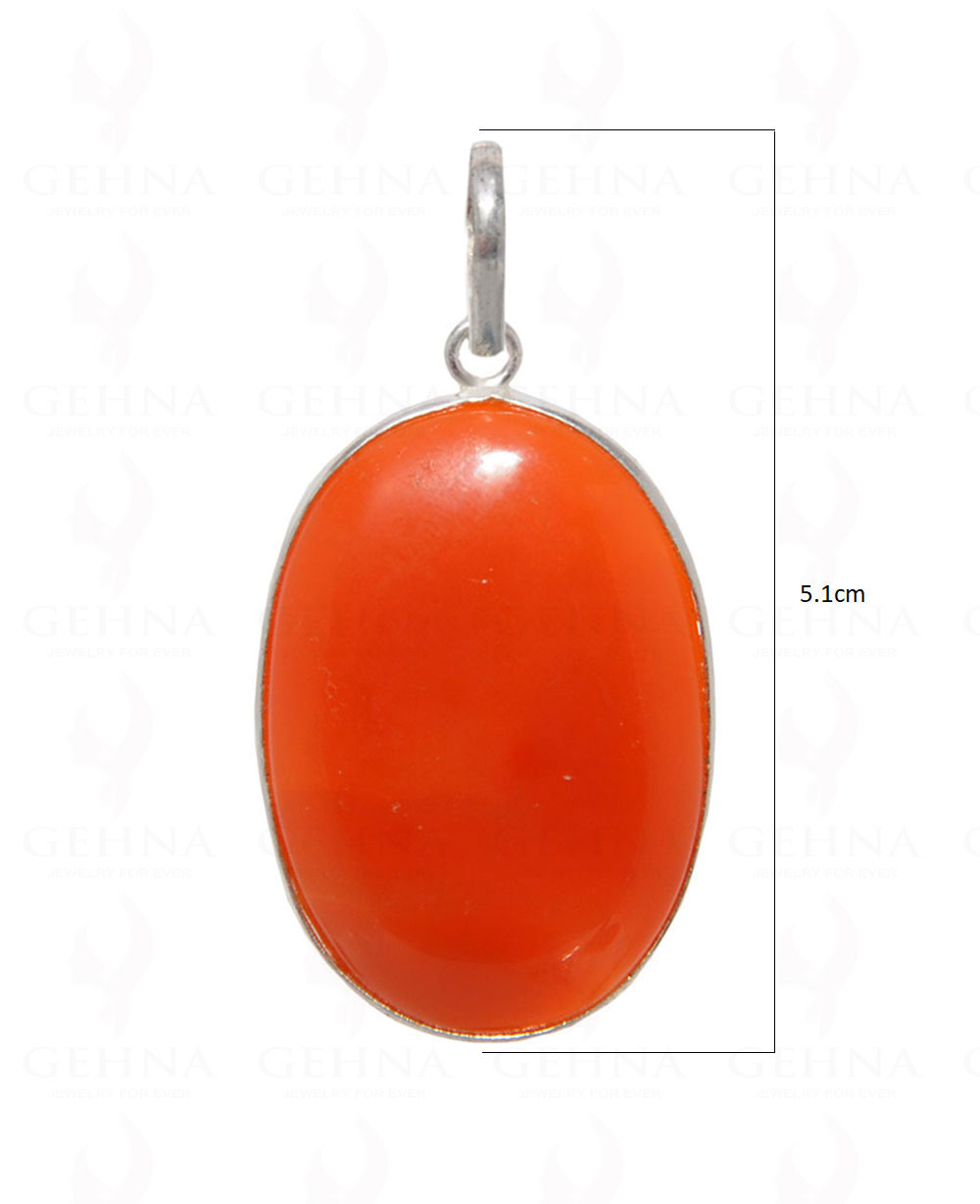 Carnelian Gemstone Pendant In .925 Silver Overlay GP4466