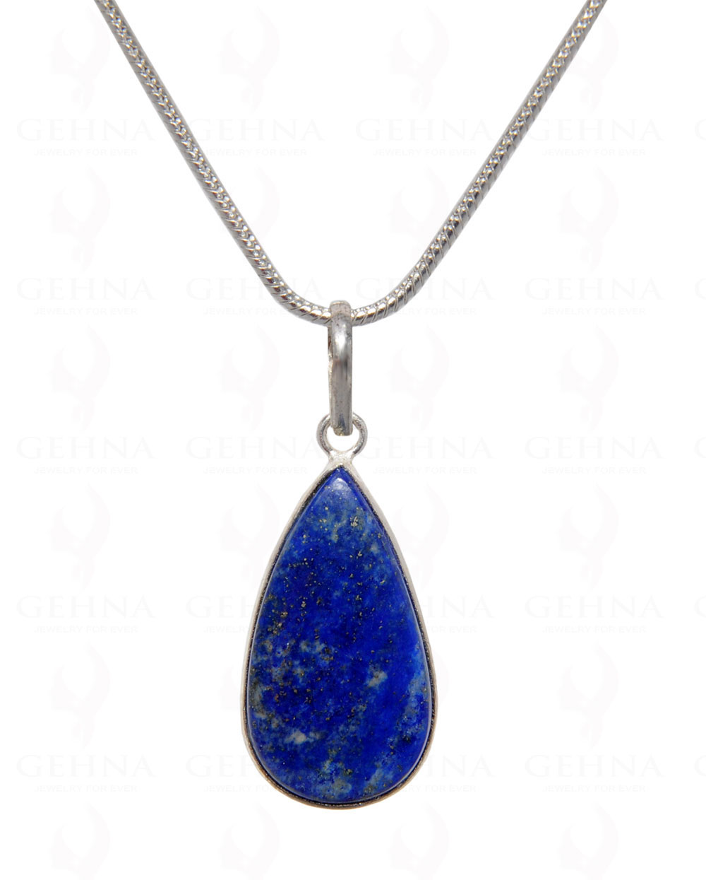 Lapis Lazuli Gemstone Pendant In .925 Silver Overlay GP4473