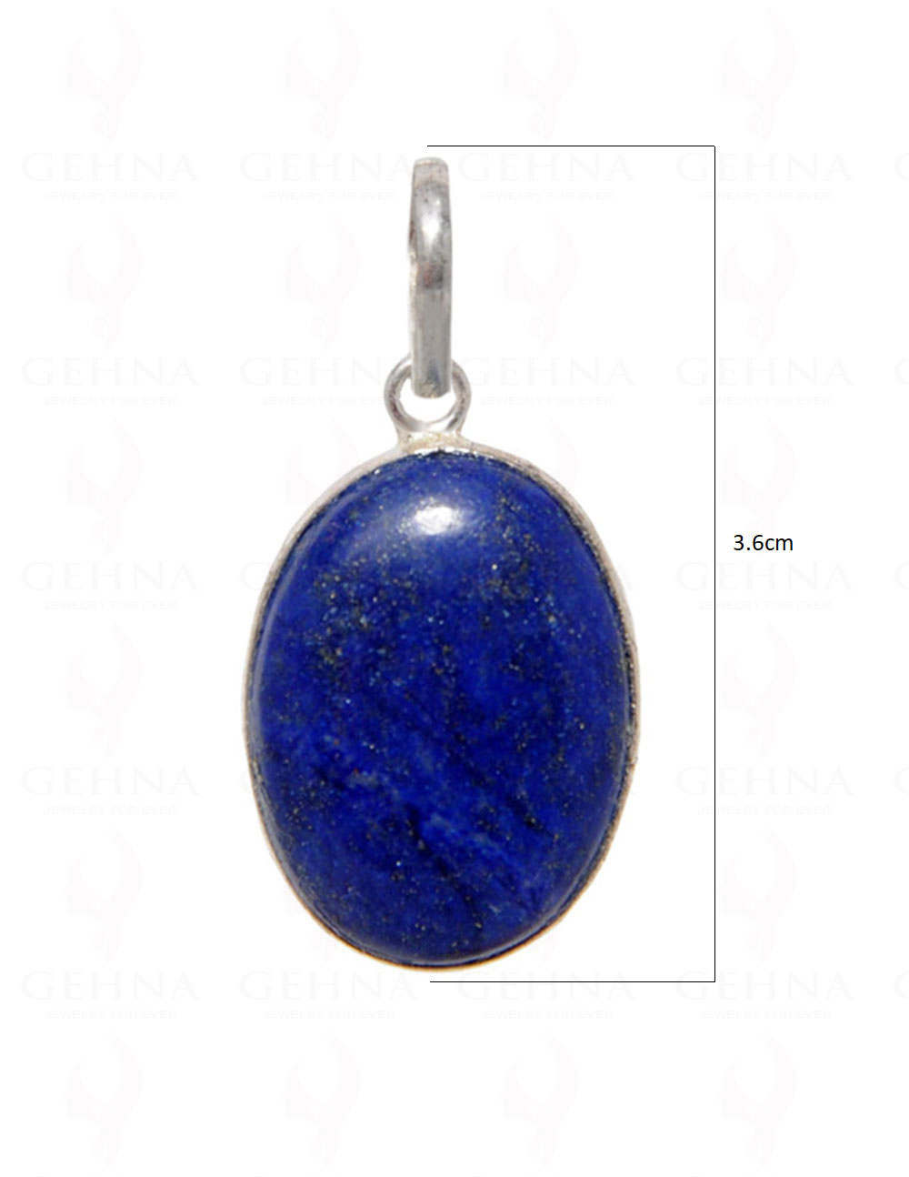 Lapis Lazuli Gemstone Pendant In .925 Silver Overlay GP4476