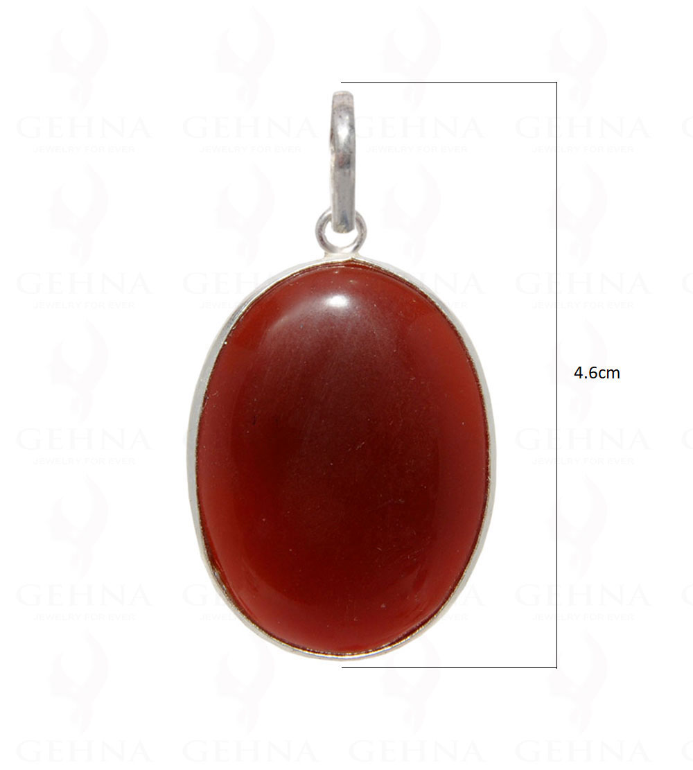 Carnelian Gemstone Pendant In .925 Silver Overlay GP4485