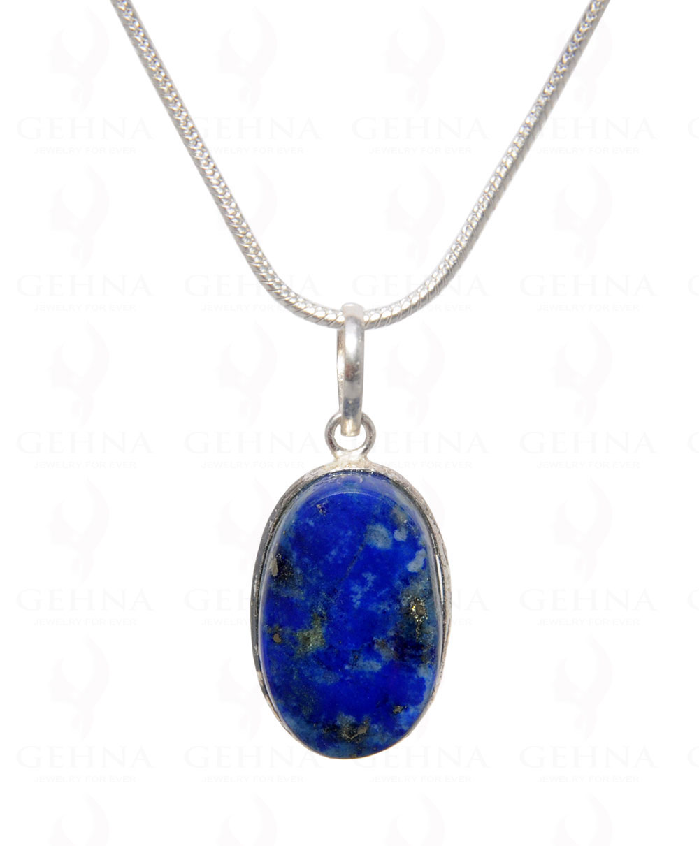 Lapis Lazuli Gemstone Pendant In .925 Silver Overlay GP4487