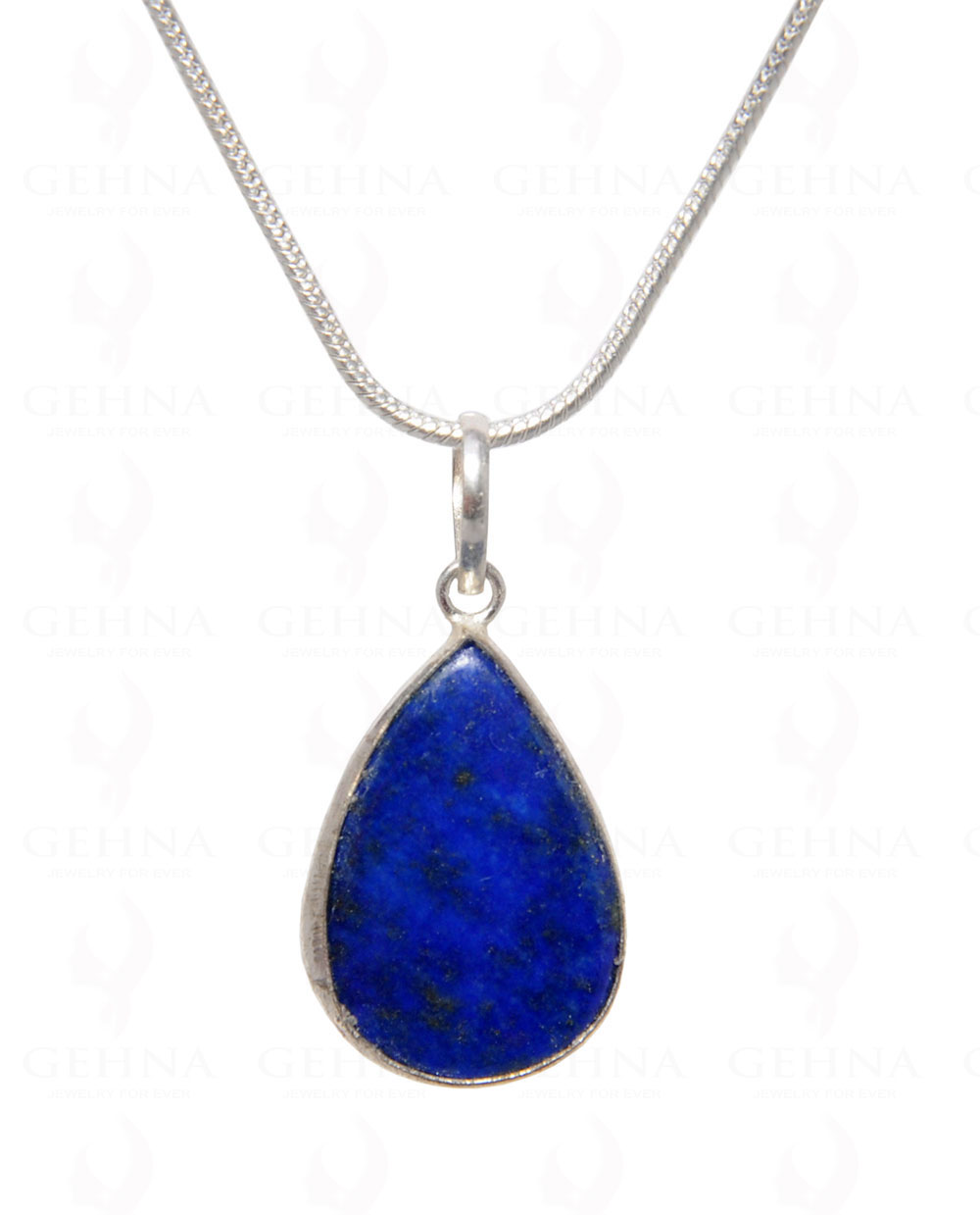 Lapis Lazuli Gemstone Pendant In .925 Silver Overlay GP4488