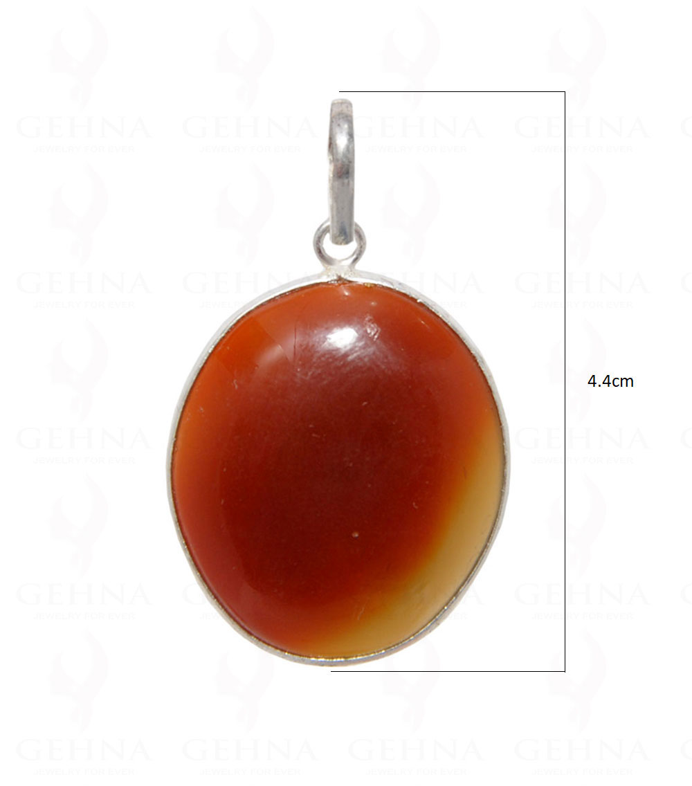 Carnelian Gemstone Pendant In .925 Silver Overlay GP4489
