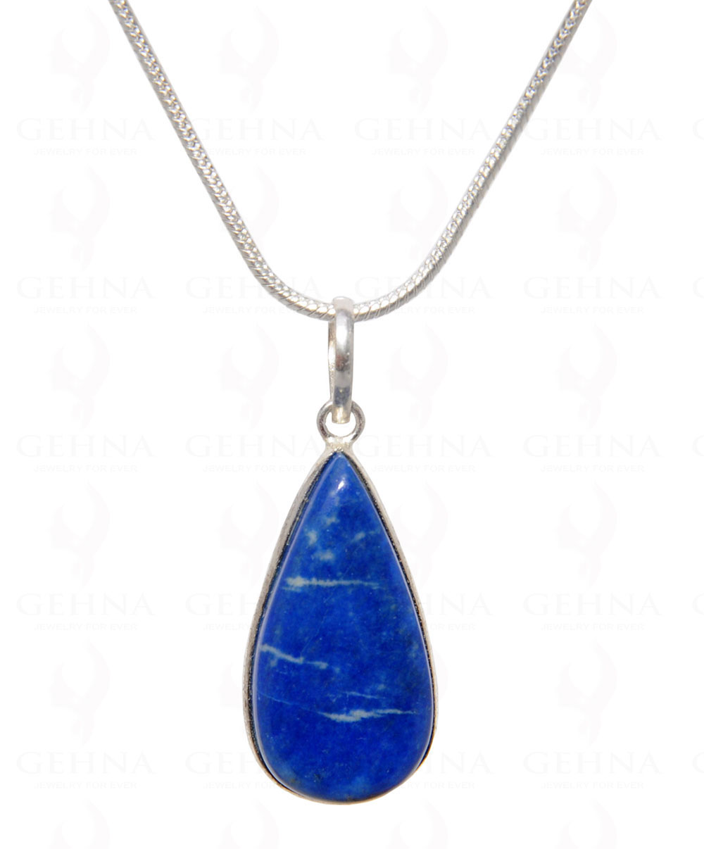 Lapis Lazuli Gemstone Pendant In .925 Silver Overlay GP4491
