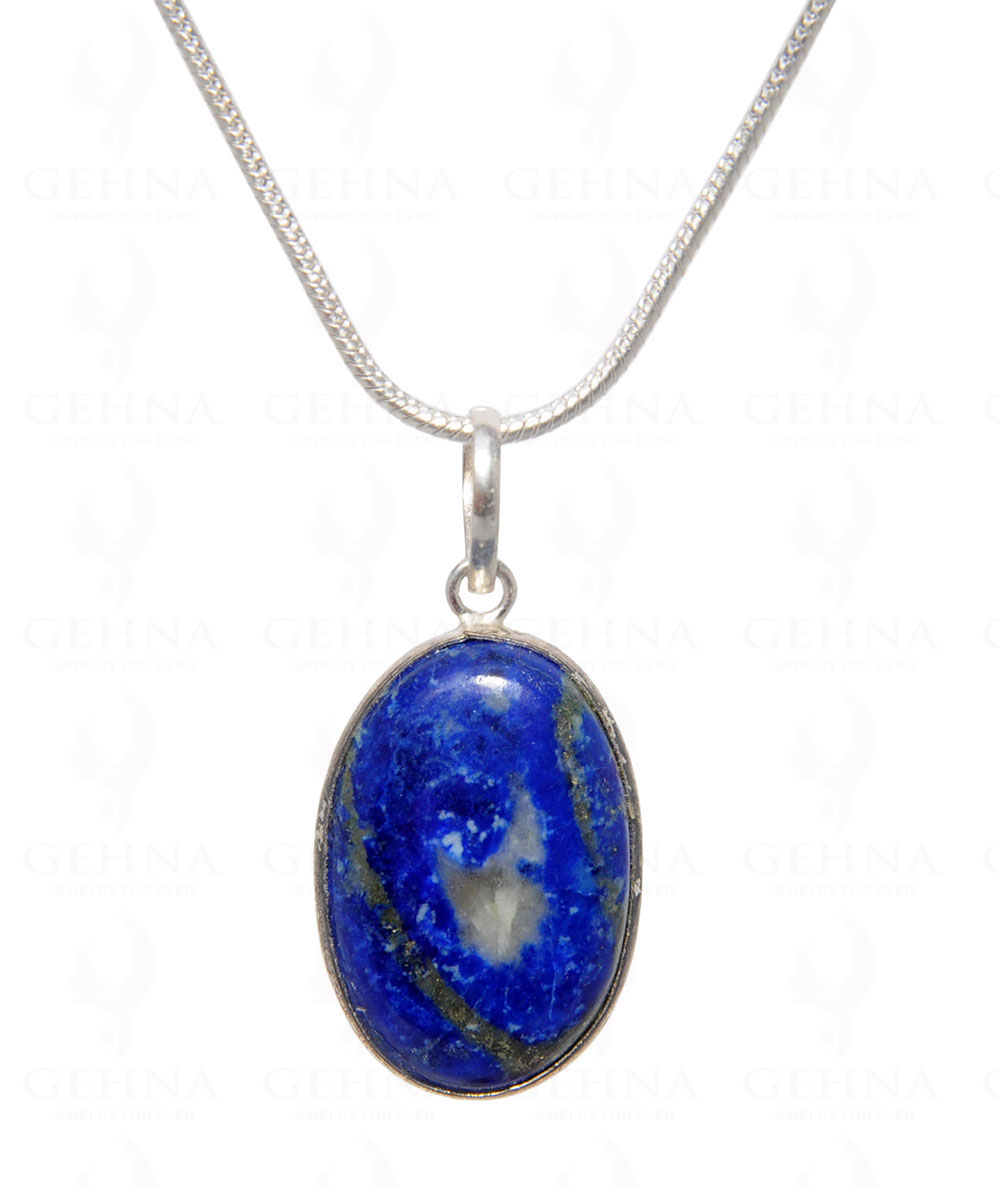 Lapis Lazuli Gemstone Pendant In .925 Silver Overlay GP4493