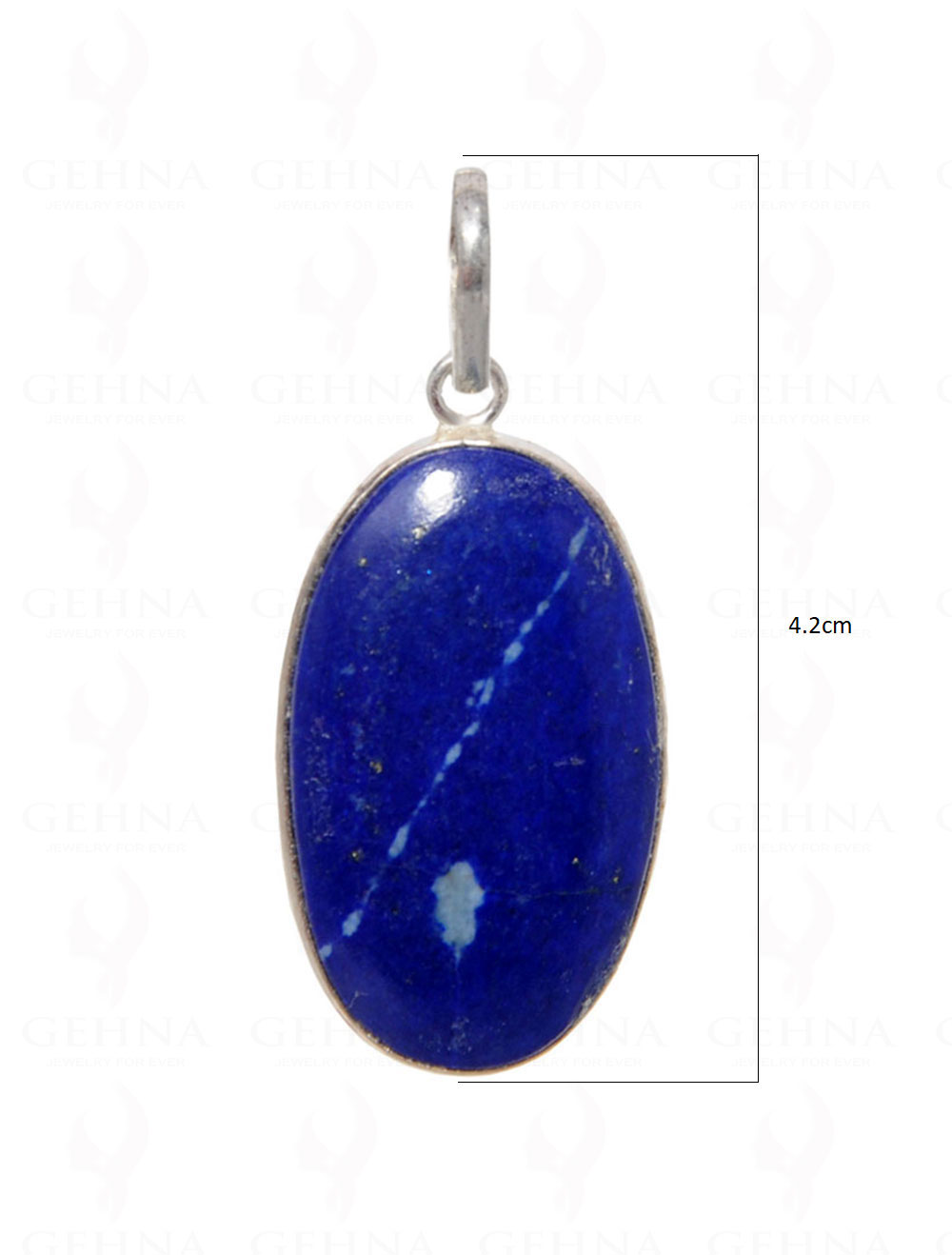 Lapis Lazuli Gemstone Pendant In .925 Silver Overlay GP4495