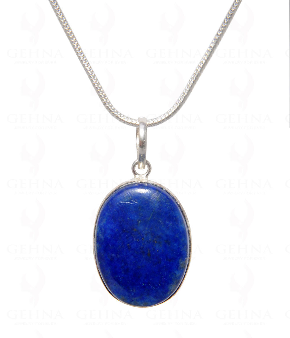 Lapis Lazuli Gemstone Pendant In .925 Silver Overlay GP4499