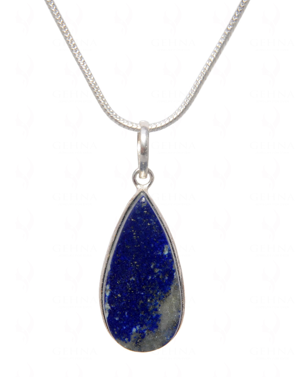 Lapis Lazuli Gemstone Pendant In .925 Silver Overlay GP4501