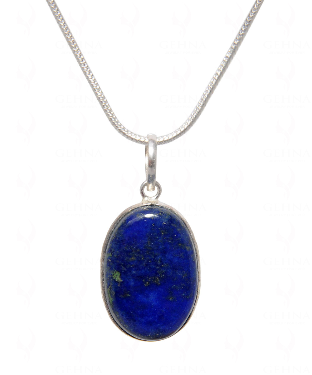 Lapis Lazuli Gemstone Pendant In .925 Silver Overlay GP4508