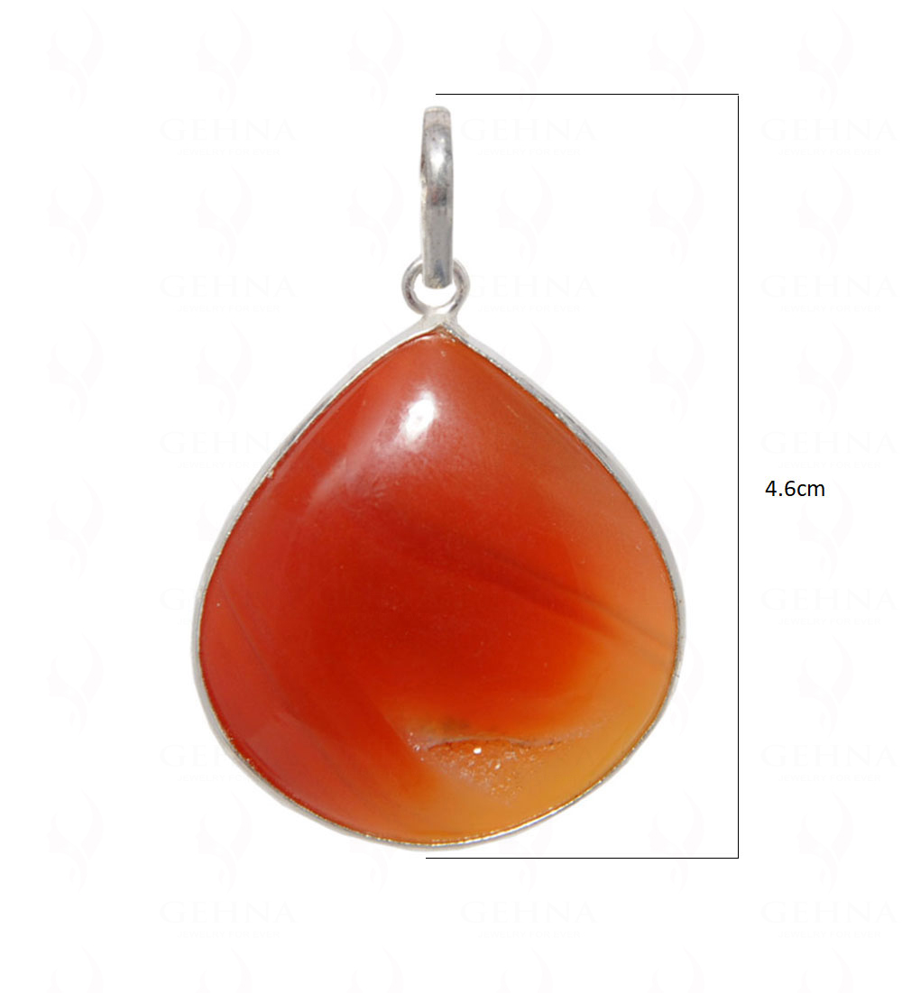 Carnelian Gemstone Pendant In .925 Silver Overlay GP4509