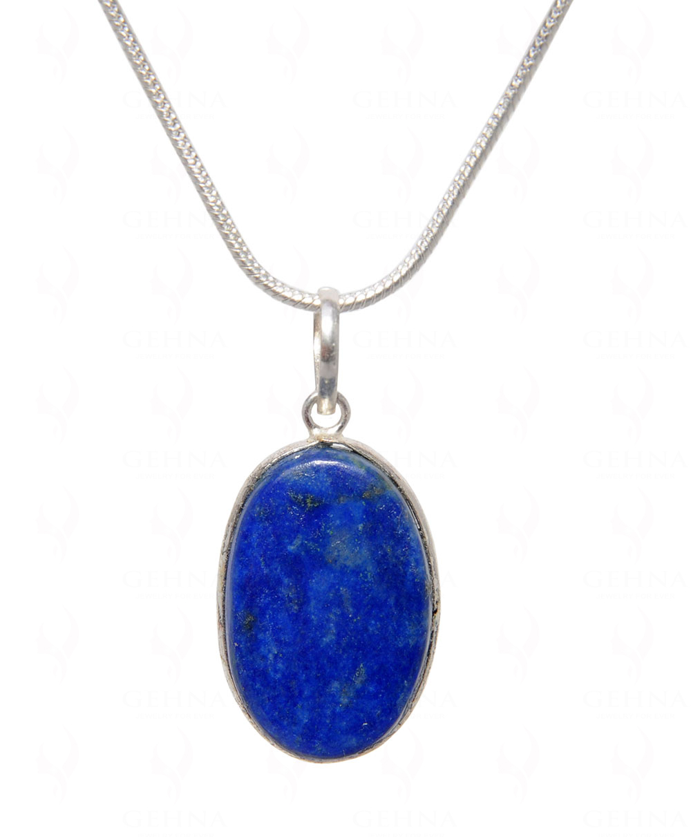 Lapis Lazuli Gemstone Pendant In .925 Silver Overlay GP4514