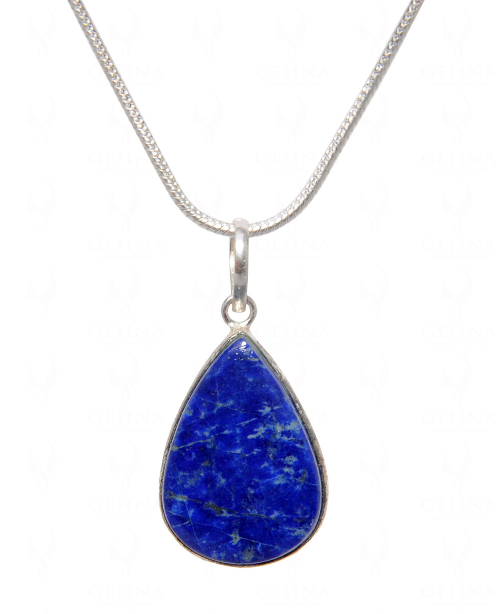 Lapis Lazuli Gemstone Pendant In .925 Silver Overlay GP4515
