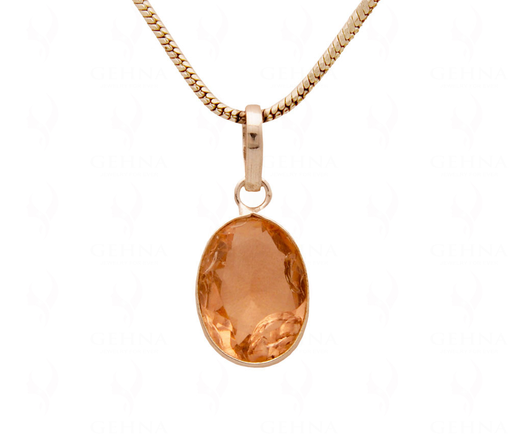 Rose Quartz Gemstone Studded Pendant GP4915