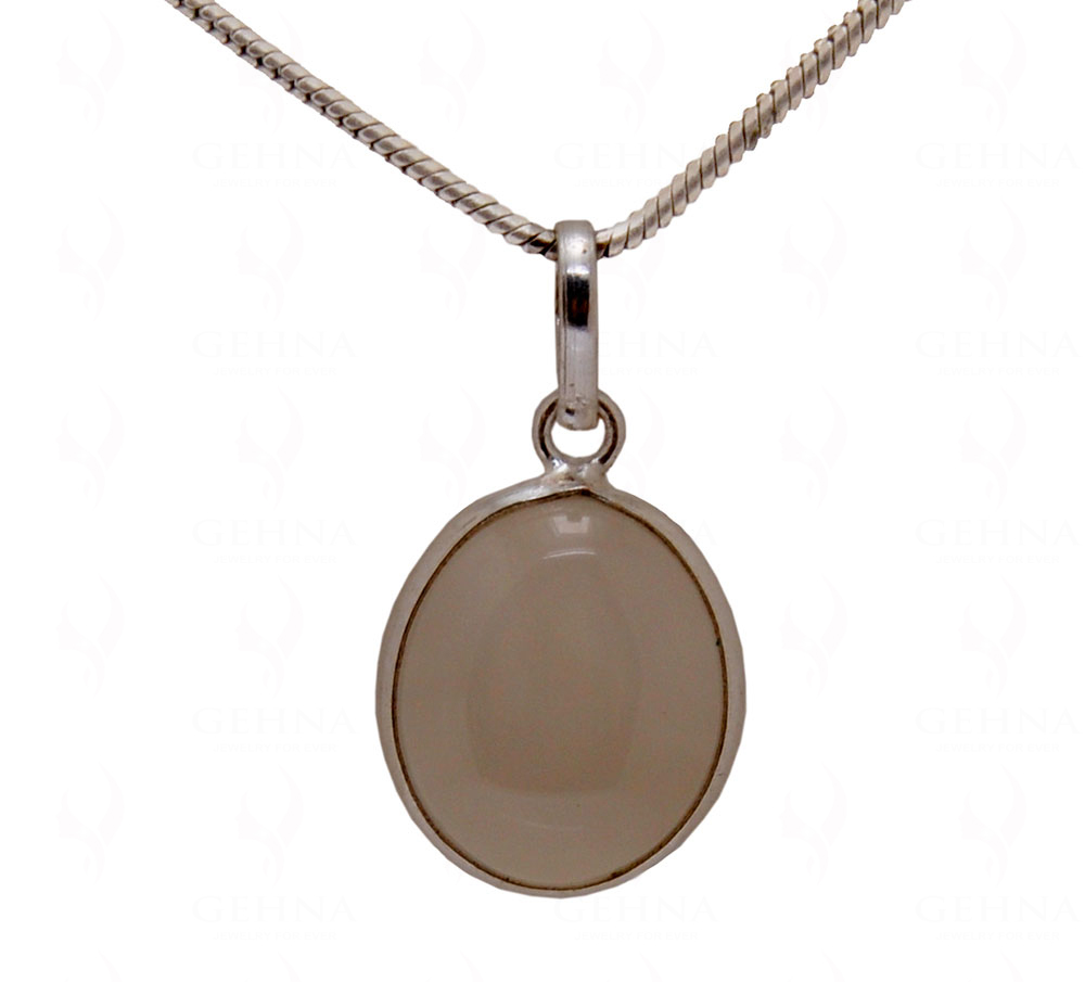 Milky Onyx Stone Studded Pendant GP4958