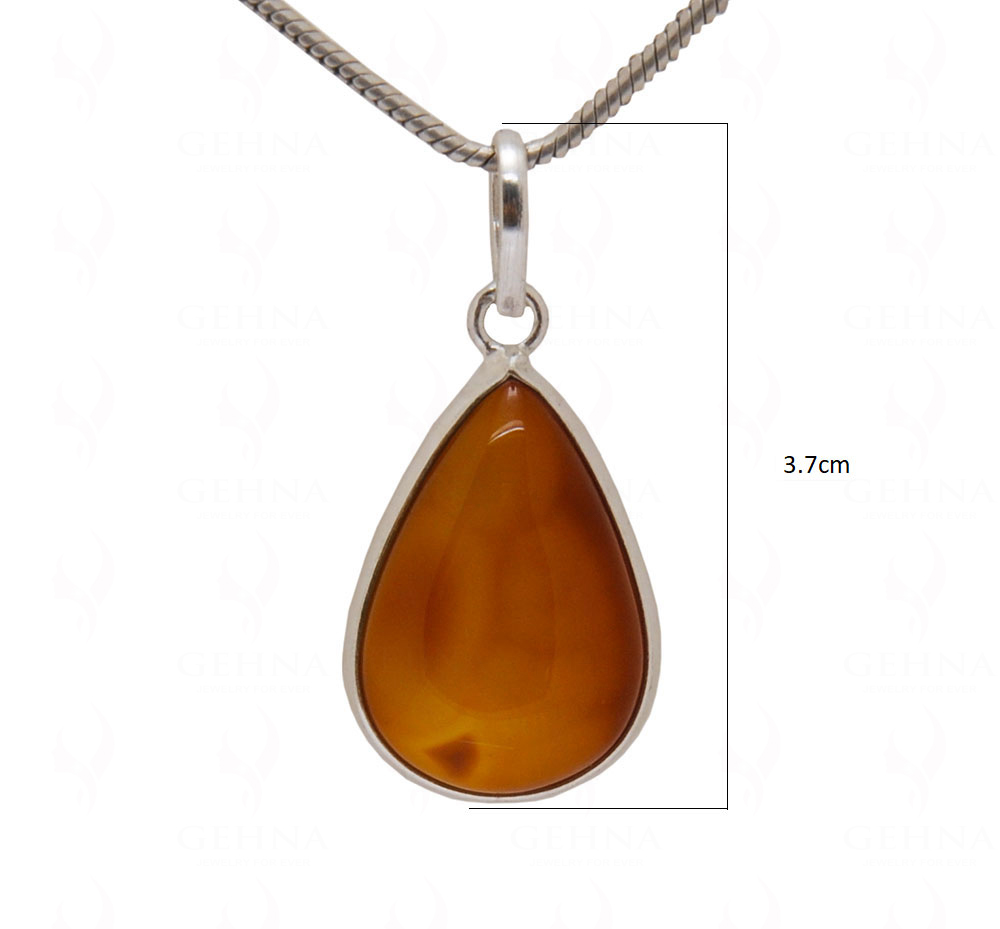 Orange Onyx Gemstone Studded Pendant GP4968