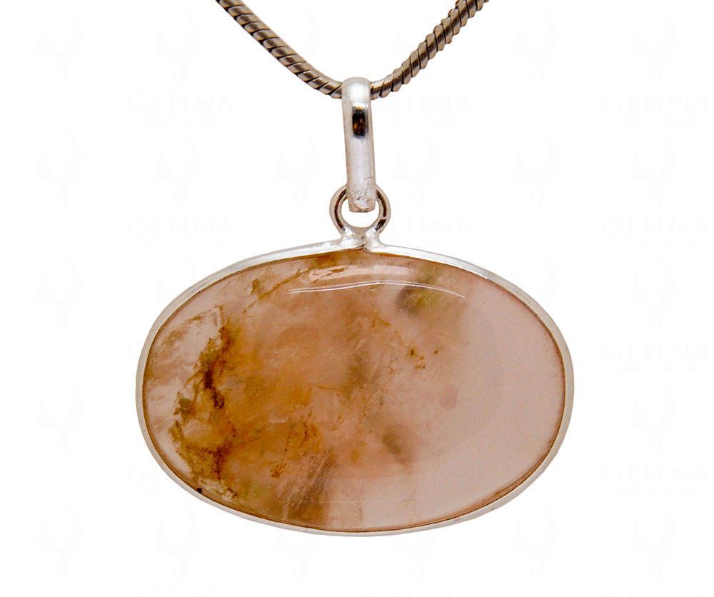 Rose Quartz Gemstone Studded Pendant GP4996