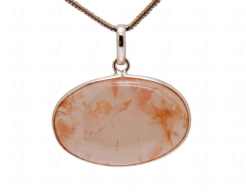 Rose Quartz Gemstone Studded Pendant GP5004