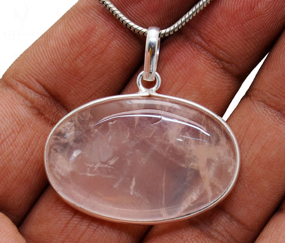 Rose Quartz Gemstone Studded Pendant GP5004