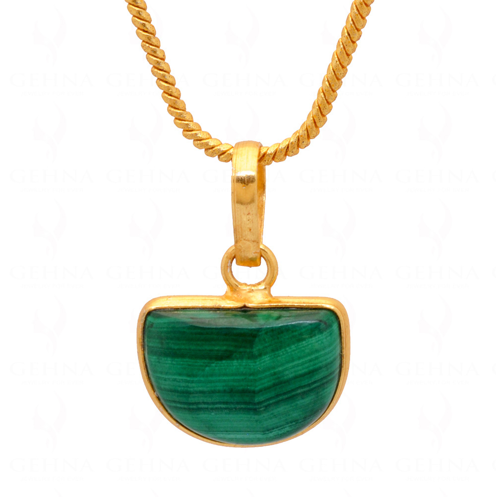 Malachite Stone Studded Pendant GP5007