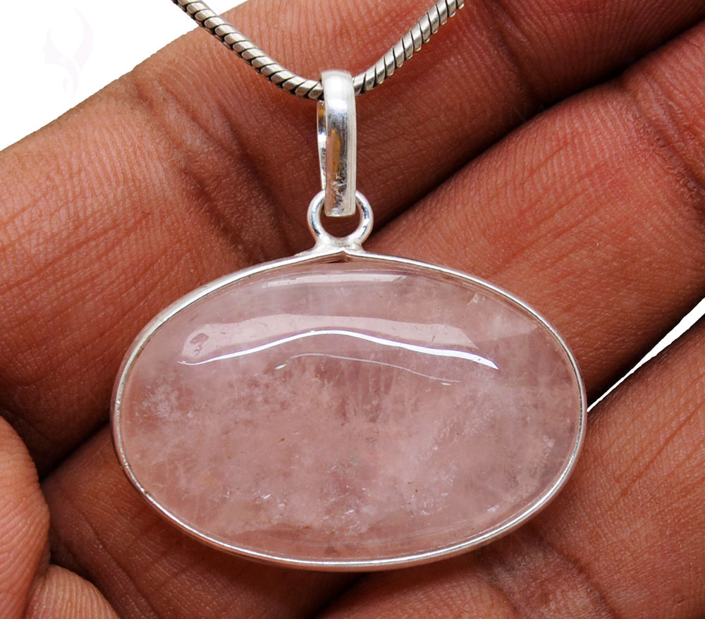 Rose Quartz Gemstone Studded Pendant GP5022