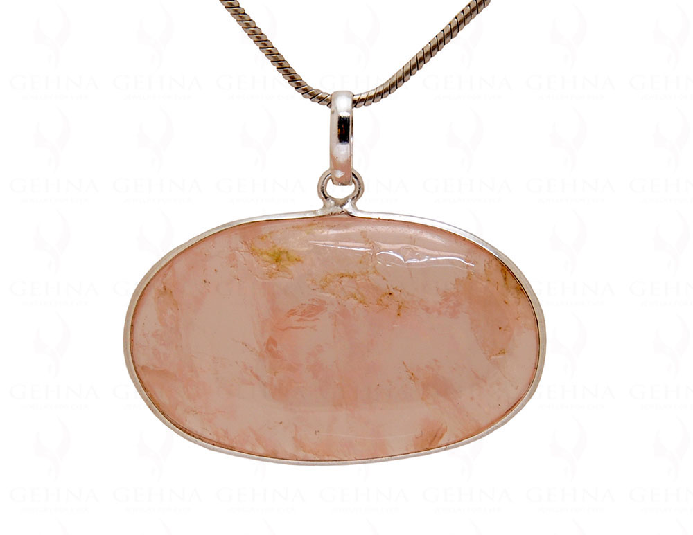 Rose Quartz Gemstone Studded Pendant Locket GP5034