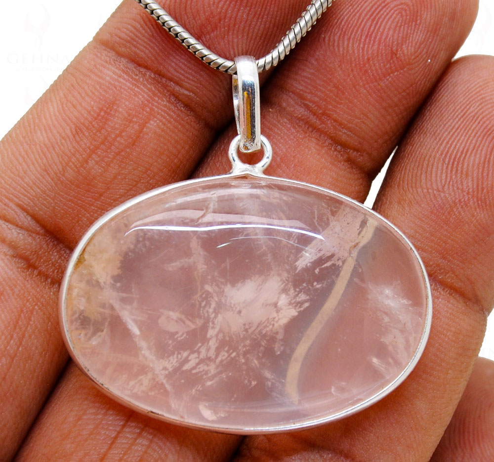 Rose Quartz Gemstone Studded Pendant GP5060