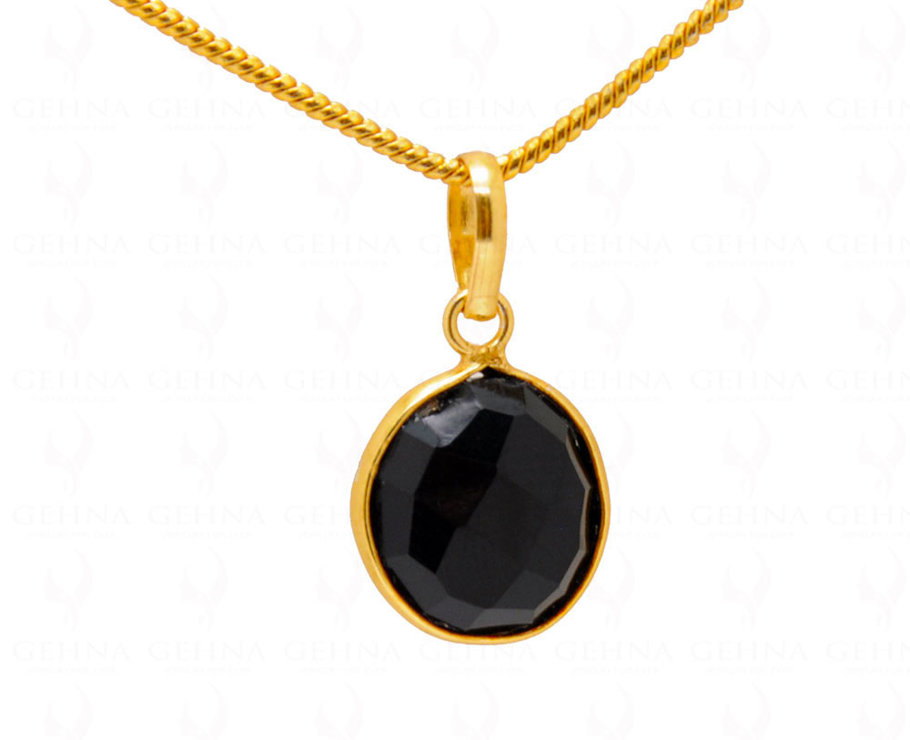Black Spinel Gemstone Studded Pendant GP5064