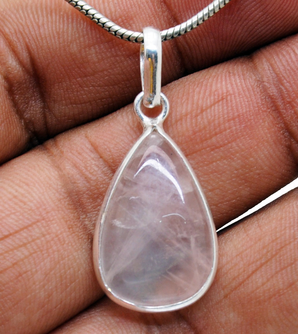 Rose Quartz Gemstone Studded Pendant GP5065