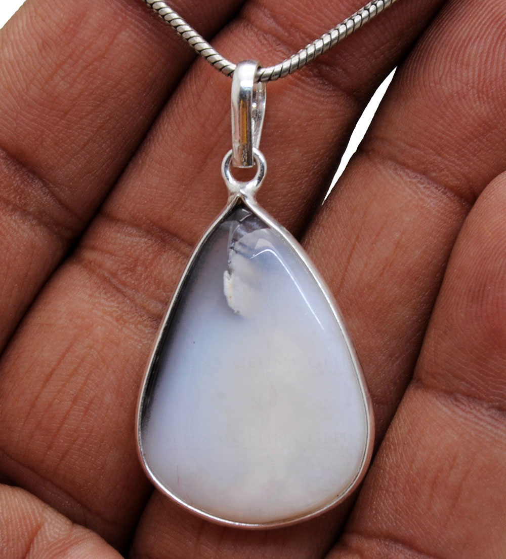 Dendritic Agate Gemstone Studded Locket GP5070