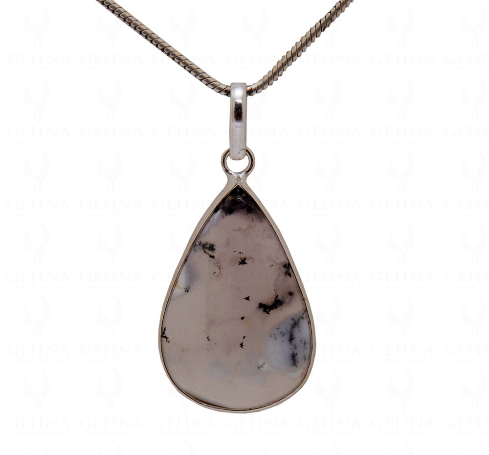 Dendritic Agate Gemstone Studded Locket GP5074