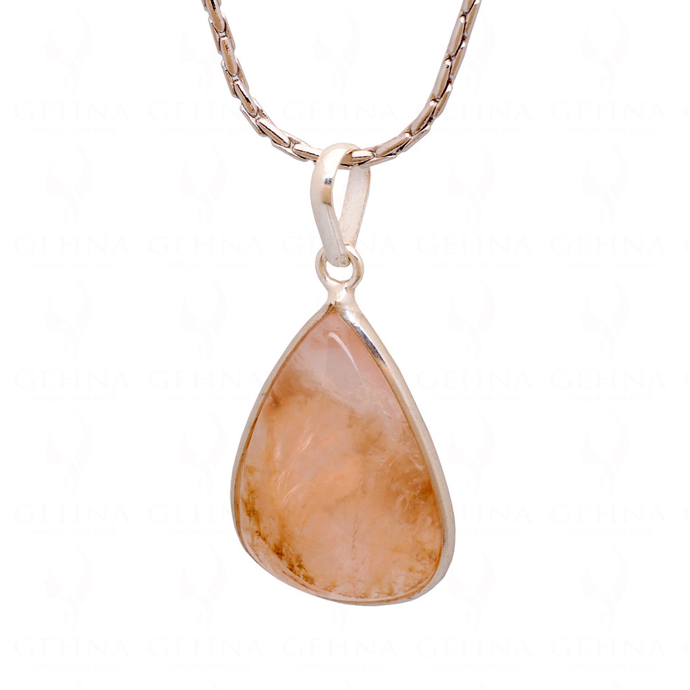 Rose Quartz Gemstone Studded Pendant GP5075