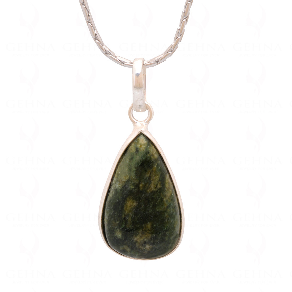 Green Jasper Gemstone Studded Pendant GP5076
