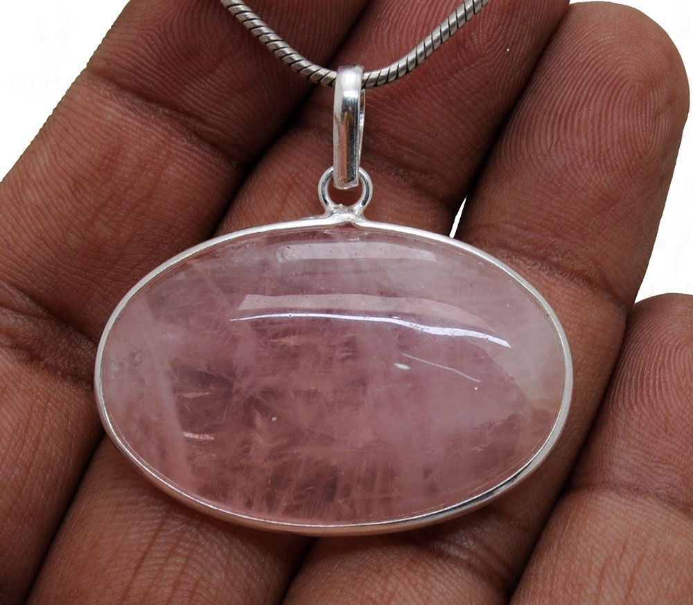 Rose Quartz Gemstone Studded Pendant GP5080