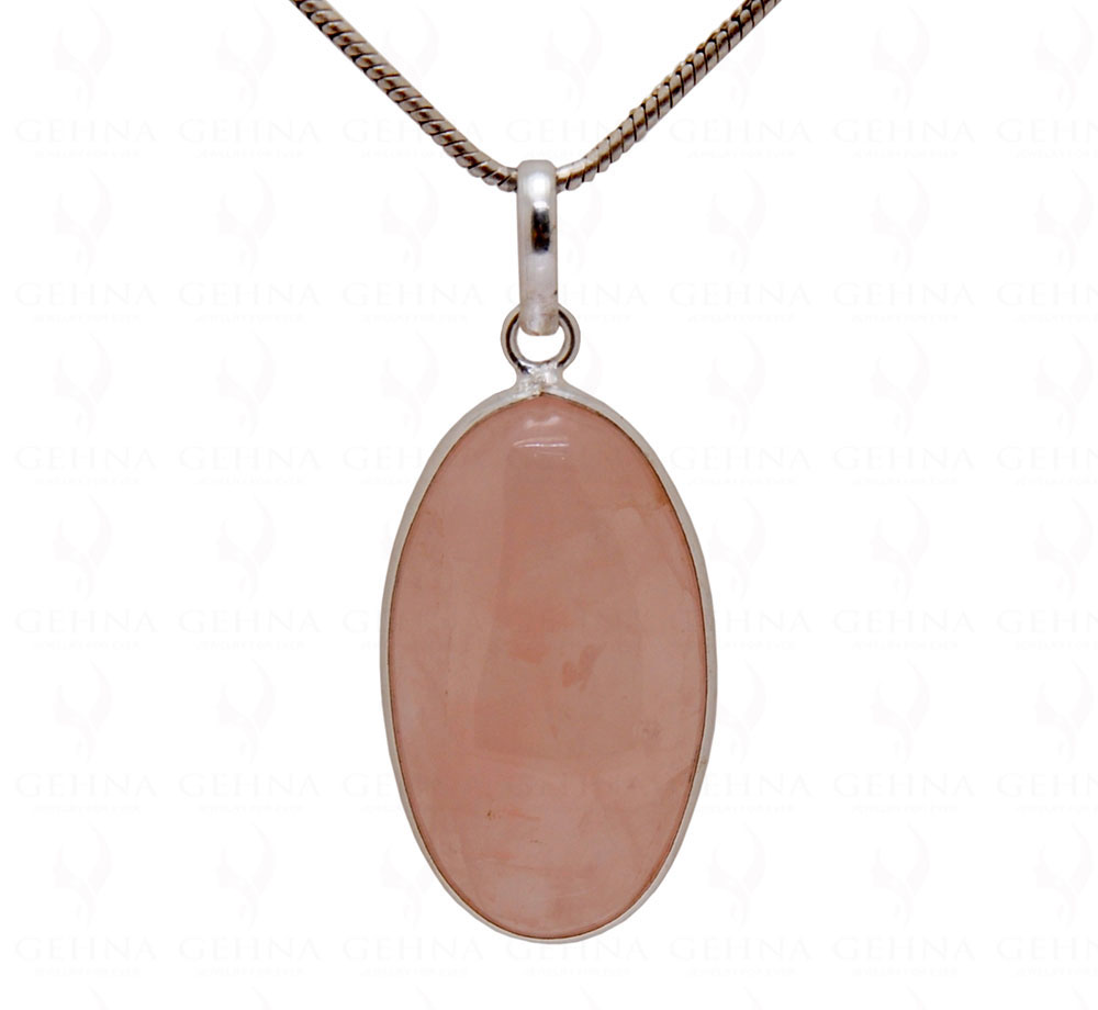 Rose Quartz Gemstone Studded Pendant GP5083