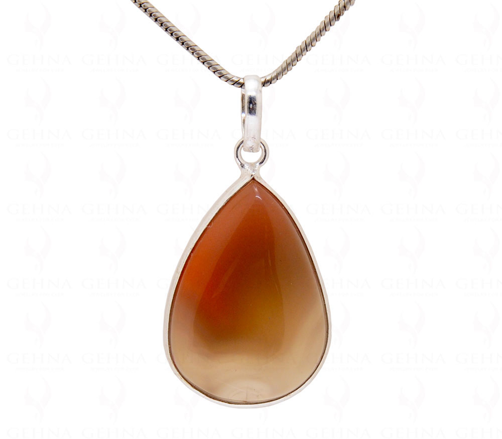 Orange Onyx Gemstone Studded Pendant GP5098